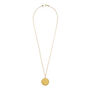 Engraved flower locket necklace